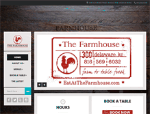 Tablet Screenshot of eatatthefarmhouse.com